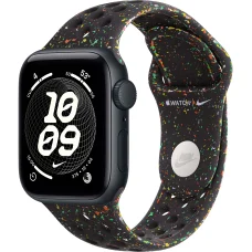 Apple Watch SE 3 GPS, 40mm Midnight Aluminum Case with Midnight Black Nike Sport Band (M/L)